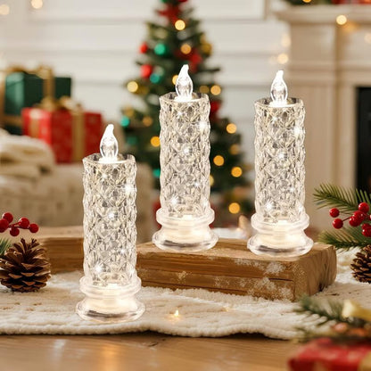 🔥Last Day 50% OFF🎁LED Crystal Candle Lights- Romantic Tabletop Night Lights