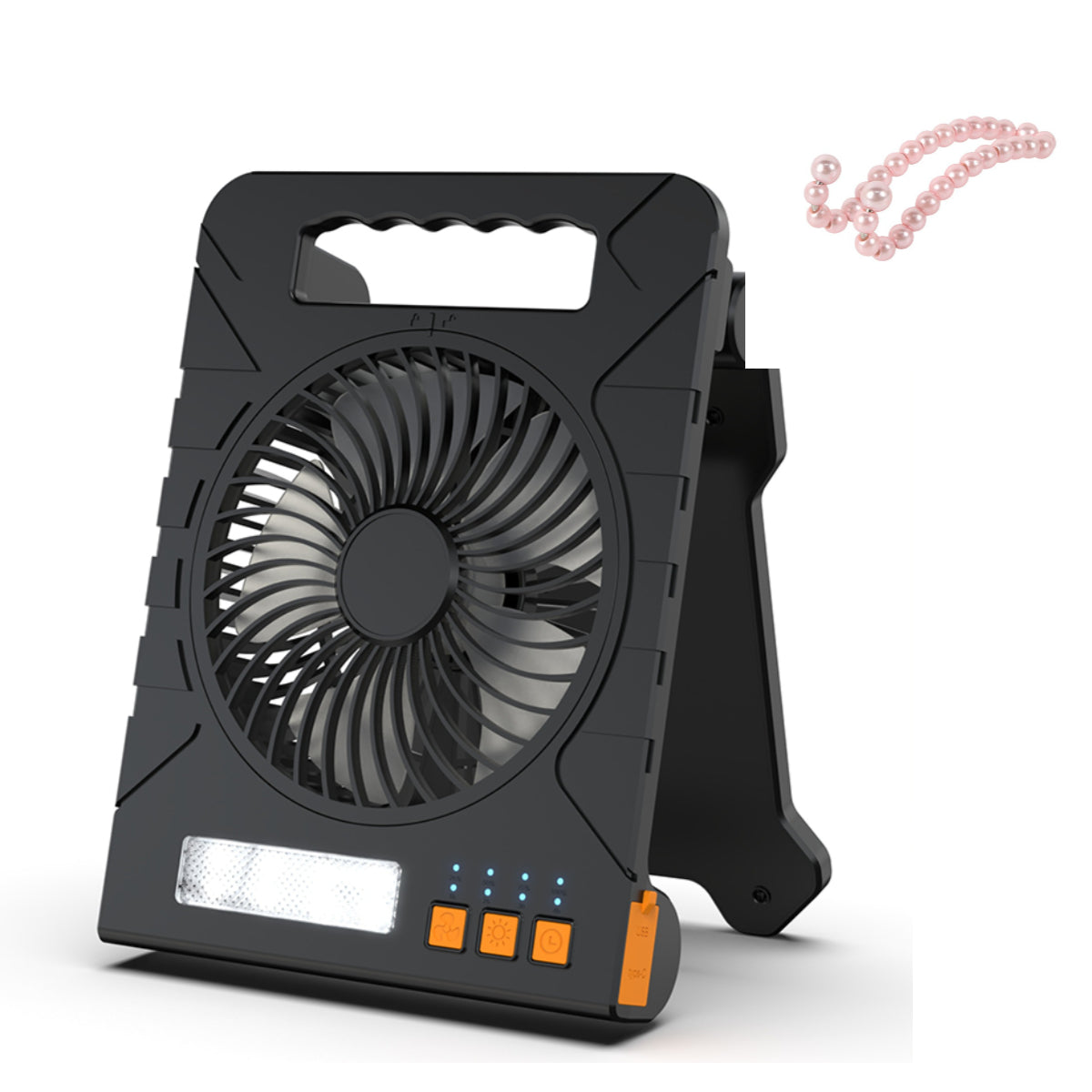 🌞 LIMITED-TIME 50% OFF! ✨ Solar-Powered Outdoor Fan – Rechargeable, Ultra-Quiet, with LED Light 💡