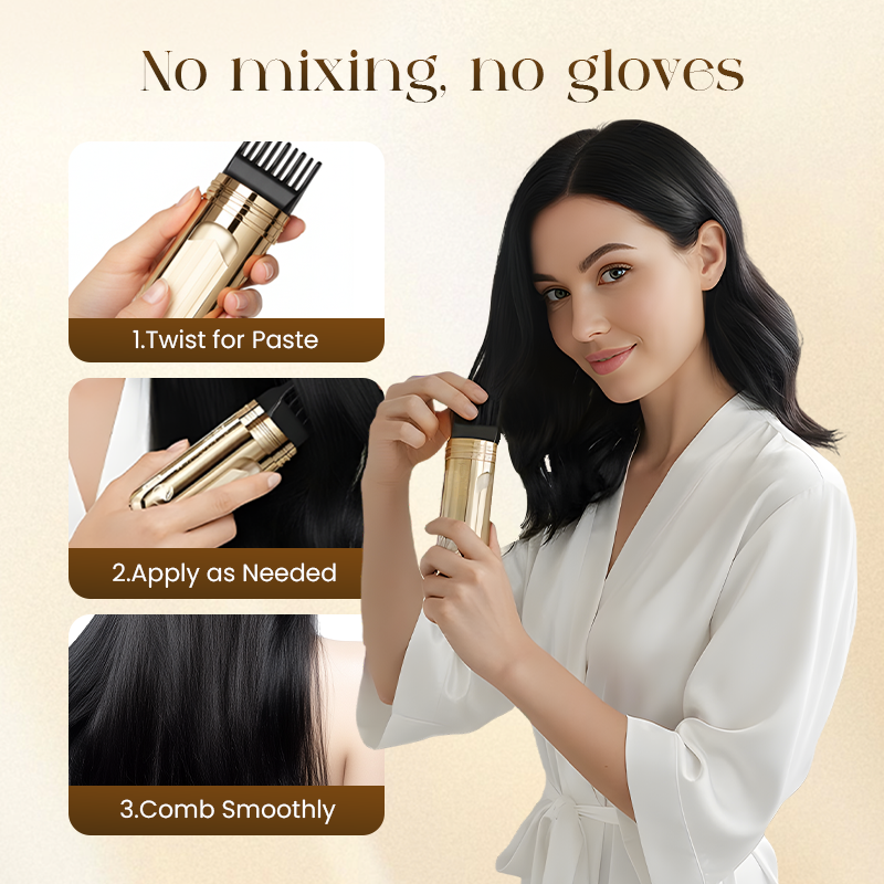 ⏳Time-Limited Special⏰2-in-1 Convenient Hair Dye Comb For Gray Hair