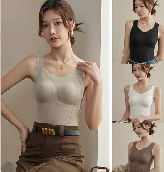 ❄️ Lightweight Warmth | Women's Thermal Tank Top with Built-In Bra