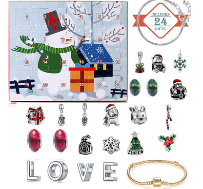 🎅2025 Early Xmas Sale 50% OFF💥DIY 24 Days Christmas Countdown Calendar Bracelets Set