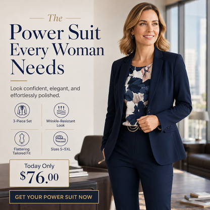 🍁The Power Suit Every Woman Needs ✨Women's 3-Piece Suit Set Blazer Top & Pants