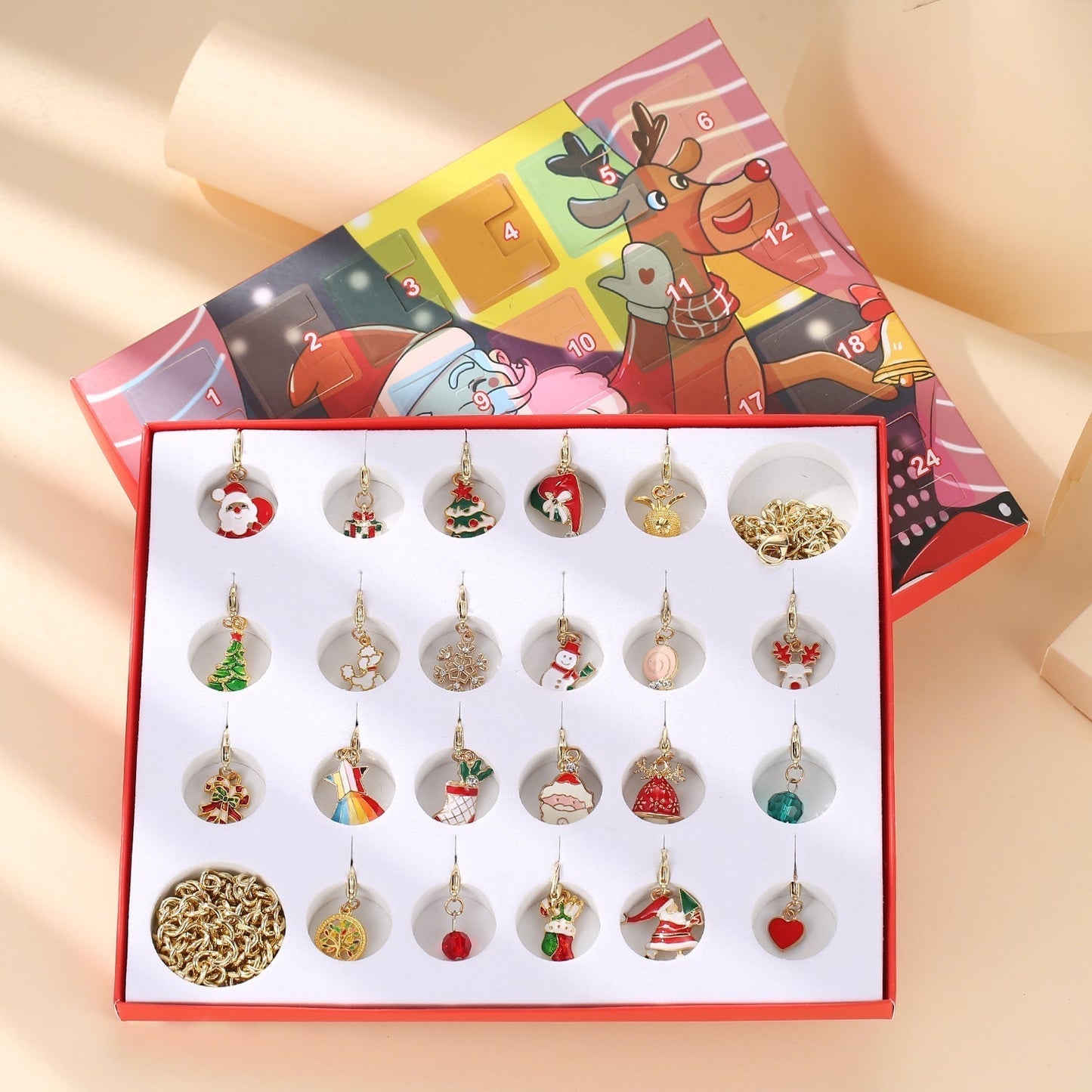 🎅Early Xmas Sale 46% OFF💥DIY 24 Days Christmas Countdown Calendar Bracelets Set