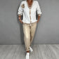 ⏳Time-Limited Special⏰Women’s Casual V-Neck Top & High Waist Pants 2-Piece Set