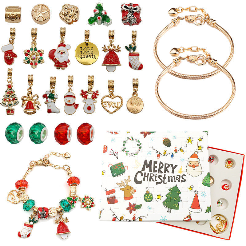 🎅Early Xmas Sale 46% OFF💥DIY 24 Days Christmas Countdown Calendar Bracelets Set