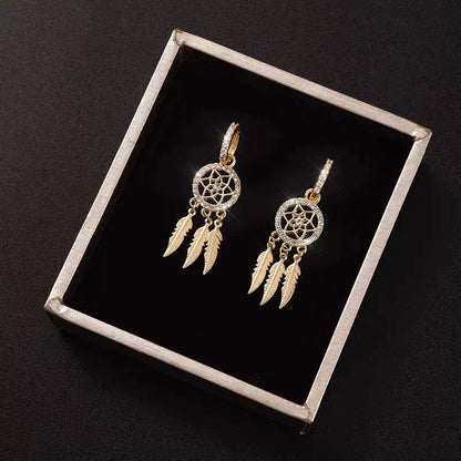 💥Holiday Hot Sale 49% Off✨Dreamcatcher Crystal Charm Earrings