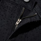 Rhinestone Embellished Slim-Fit Black Denim Jeans
