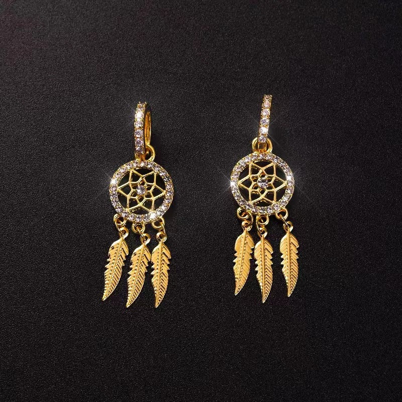 💥Holiday Hot Sale 49% Off✨Dreamcatcher Crystal Charm Earrings