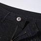 Rhinestone Embellished Slim-Fit Black Denim Jeans