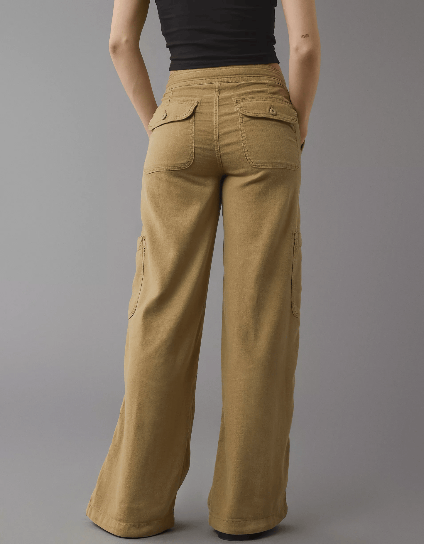 💥LAST DAY SALE 49% OFF!!🎁Linen-Blend Wide-Leg Cargo Pant