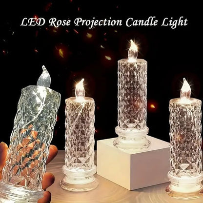 🔥Last Day 50% OFF🎁LED Crystal Candle Lights- Romantic Tabletop Night Lights