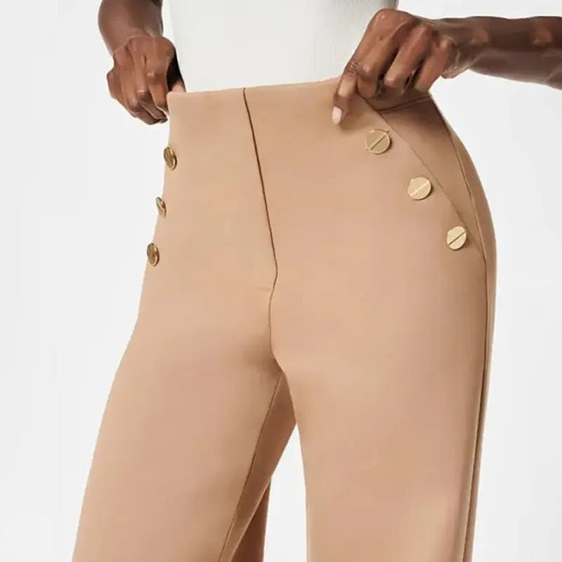 🥇Three lengths available🔥High Stretch High Waist Wide Leg Trousers