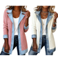 Seasonal Style🛍️Women’s Elegant Denim Spliced Ribbed Knit Coat