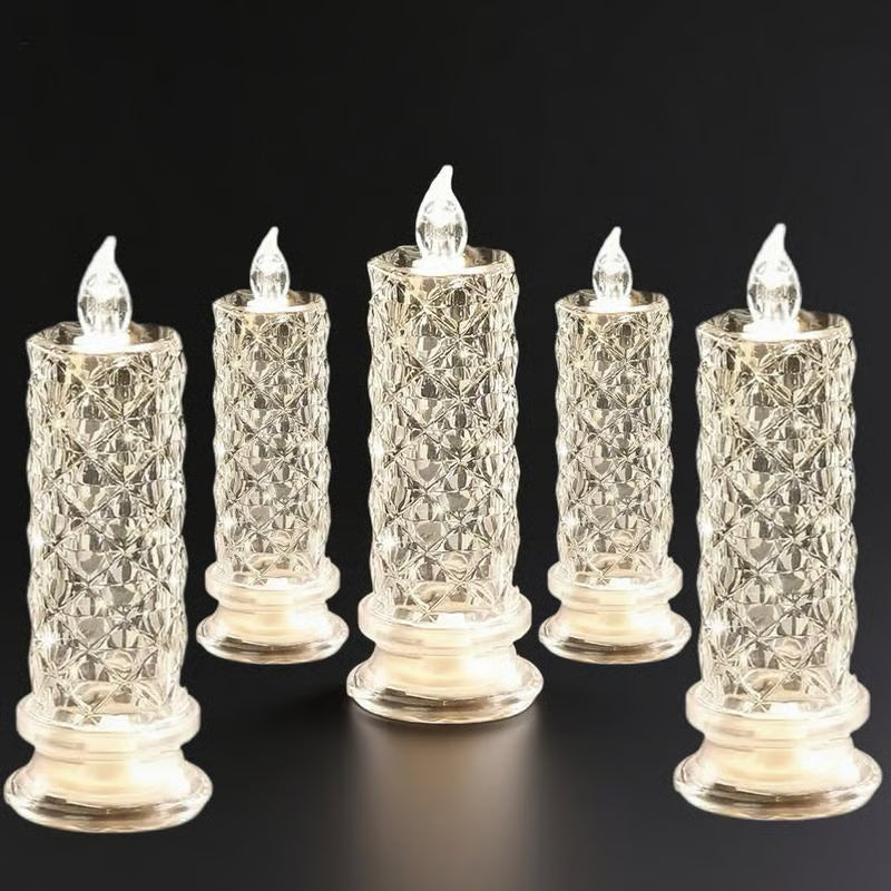 🔥Last Day 50% OFF🎁LED Crystal Candle Lights- Romantic Tabletop Night Lights