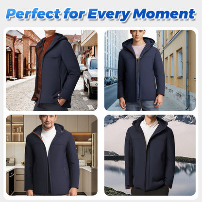 🎅 Xmas Sales:54% OFF🖤Men’s Thermal Thick Hooded Parka Coat