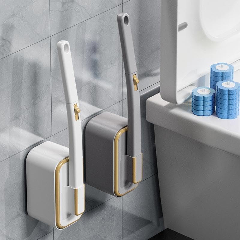 🔥NEW YEAR SALE $10.99!!⚡50K+ SOLD!🚽💦Disposable Replacement Wall-Mounted Innovative Toilet Brush Set✨