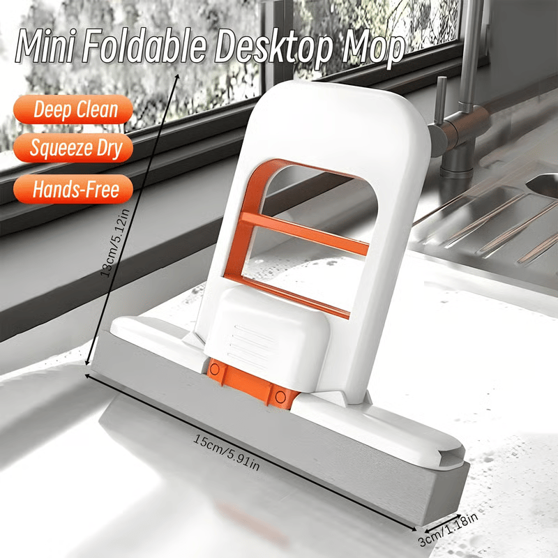 🔥Buy 1 Get 1 Free🧼🫧Mini Foldable Desktop Mop –  Mop for Wet & Dry