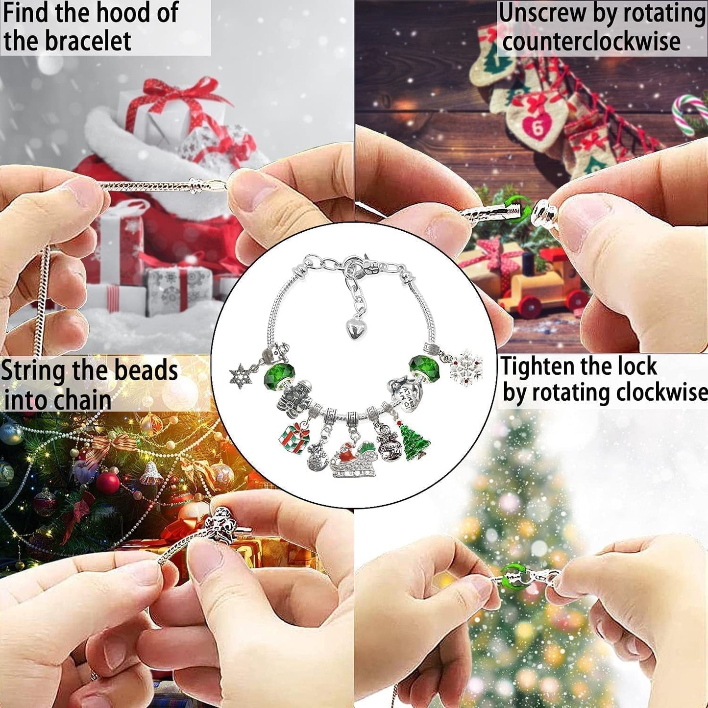 🎅2025 Early Xmas Sale 50% OFF💥DIY 24 Days Christmas Countdown Calendar Bracelets Set