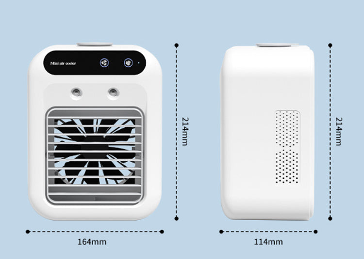 Mini portable air conditioner with cooling and humidification functions