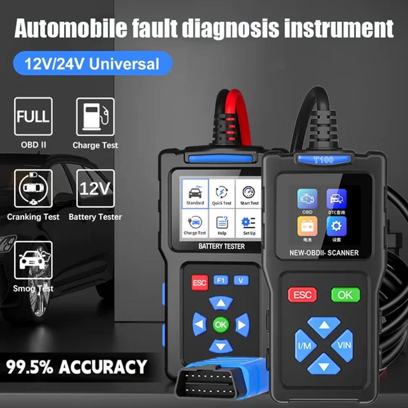 🎁2025 Hot Sale 50% OFF💥BT100 Car Battery Tester 12V Load Tester