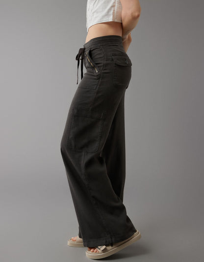 💥LAST DAY SALE 49% OFF!!🎁Linen-Blend Wide-Leg Cargo Pant