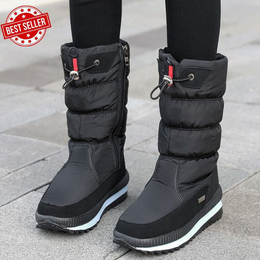 🎅2025 Sale🎁Women's premium waterproof, non-slip faux fur snow boots