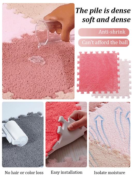 Patchwork Cozy Bedroom Rug - DIY your own bedroom carpet!