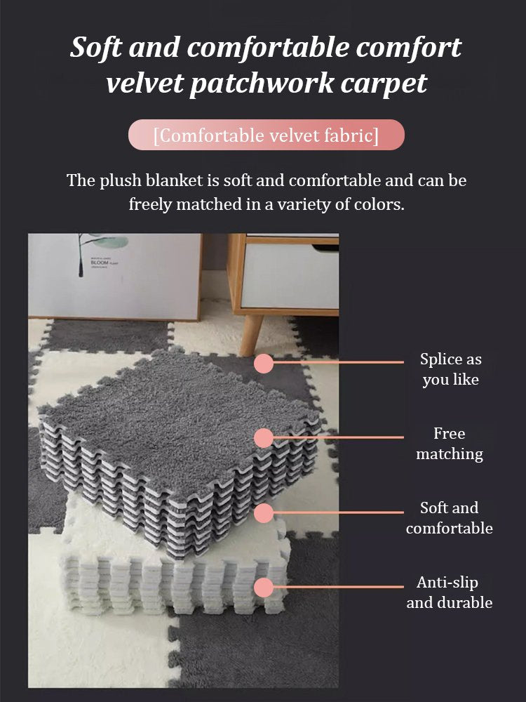 Patchwork Cozy Bedroom Rug - DIY your own bedroom carpet!