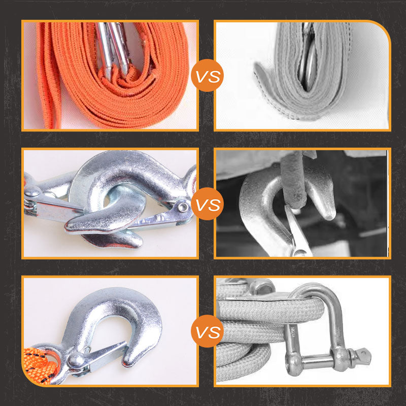 🚗 50% OFF NOW! ⚡ 13ft Car Tow Strap with Hooks – 3 Tons Capacity – Heavy-Duty, Reinforced Loops & UV-Resistant 🆘