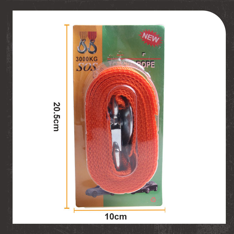 🚗 50% OFF NOW! ⚡ 13ft Car Tow Strap with Hooks – 3 Tons Capacity – Heavy-Duty, Reinforced Loops & UV-Resistant 🆘