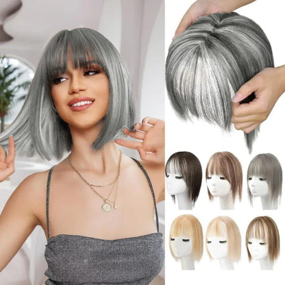 🔥Hot Sales🔥Natural Hair Toppers with Bangs for Women🛒