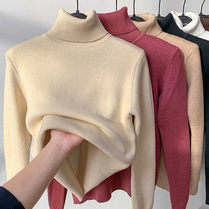 🌟New Year's Sale 50% OFF！🎁Winter fleece thick knitted bottoming shirt