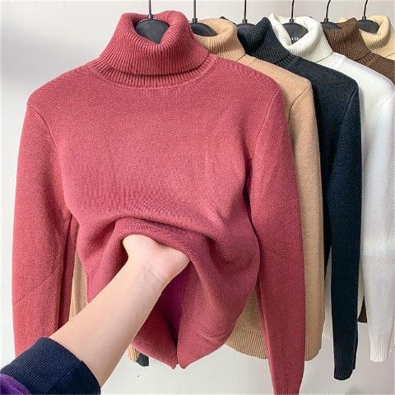 🌟New Year's Sale 50% OFF！🎁Winter fleece thick knitted bottoming shirt