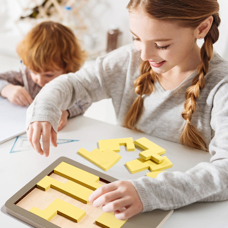 🧩 50% OFF NOW! ✨ Wooden Tangram Puzzle Board - 7 Colorful Geometric Shapes for Creative Pattern Sorting & Montessori Learning 🔺🔷