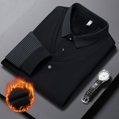 ✨New Arrival✨Men's Lapel Faux Two-Piece Knitted Shirt