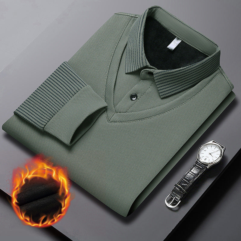 ✨New Arrival✨Men's Lapel Faux Two-Piece Knitted Shirt