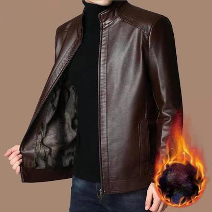 ❄️Winter Specials❄️ Men’s Warm Plush Lining Leather Jacket