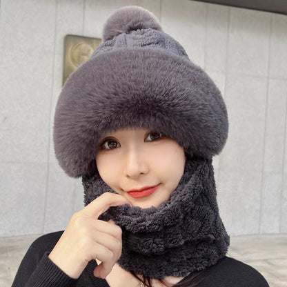 ❄️Winter-Specials❄️Women's Winter Warm Windproof Plush Scarf Hat