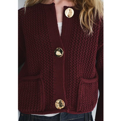 💖Limited Sale 50% OFF💖Women's Fashion Cut-Out Knitted Cardigan