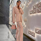 🌸Spring Specials🌸 Women's Elegant Sequin-Trimmed Top and Wide-Leg Pants (2-piece set)