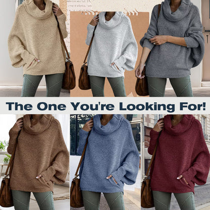 🔥Hot Winter Sales 50%OFF🔥Women's Batwing Cowl Neck Sweater with Pockets