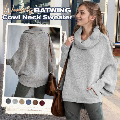 🔥Hot Winter Sales 50%OFF🔥Women's Batwing Cowl Neck Sweater with Pockets