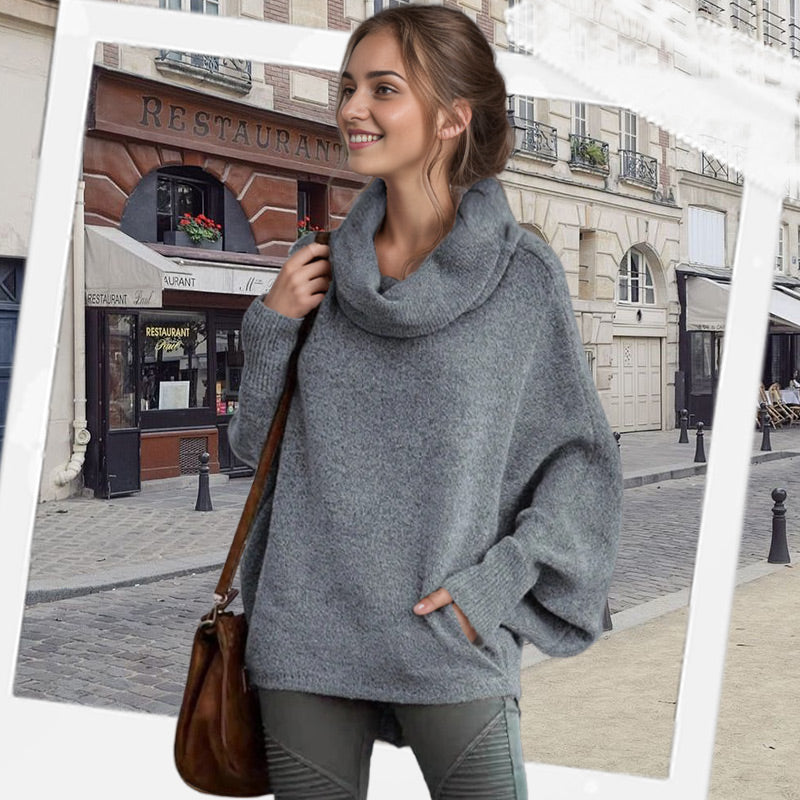 🔥Hot Winter Sales 50%OFF🔥Women's Batwing Cowl Neck Sweater with Pockets