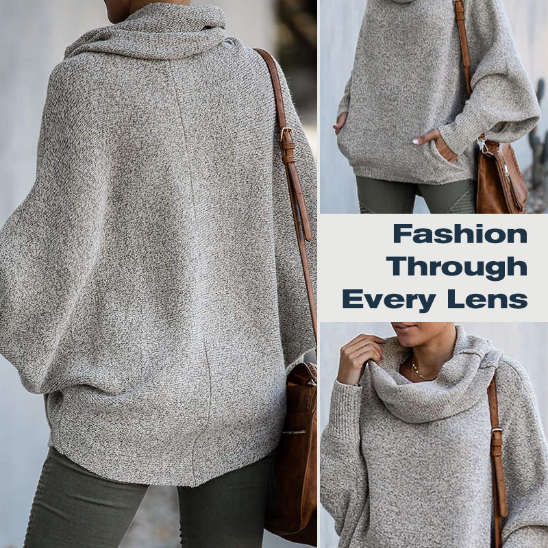 🔥Hot Winter Sales 50%OFF🔥Women's Batwing Cowl Neck Sweater with Pockets