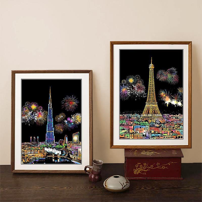 🧠4pcs Creative Scratch Paintings Set with Tool（🚀55%OFF）