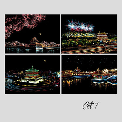 🧠4pcs Creative Scratch Paintings Set with Tool（🚀55%OFF）