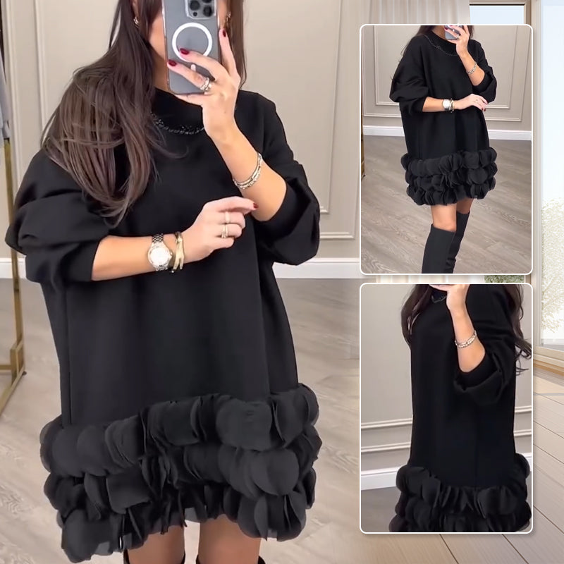 🔥Big Sale 50% OFF🔥Loose Solid Color Long Sleeve Dress