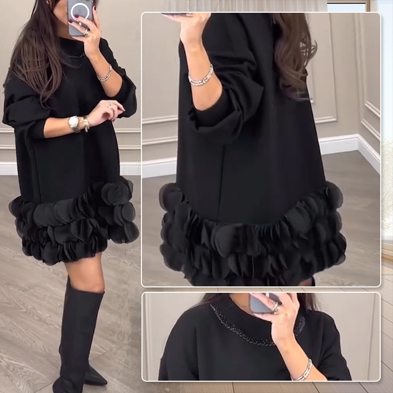 🔥Big Sale 50% OFF🔥Loose Solid Color Long Sleeve Dress