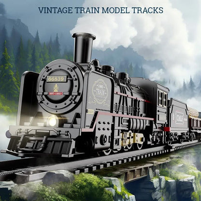 🔥New Hot Selling❤️‍🔥Simulation Vintage Electric Steam Train with Track Toy Set