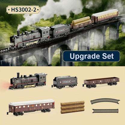 🔥New Hot Selling❤️‍🔥Simulation Vintage Electric Steam Train with Track Toy Set